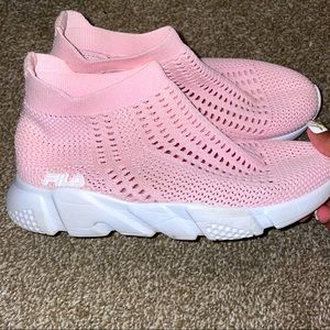Pink Fila Sock Shoes